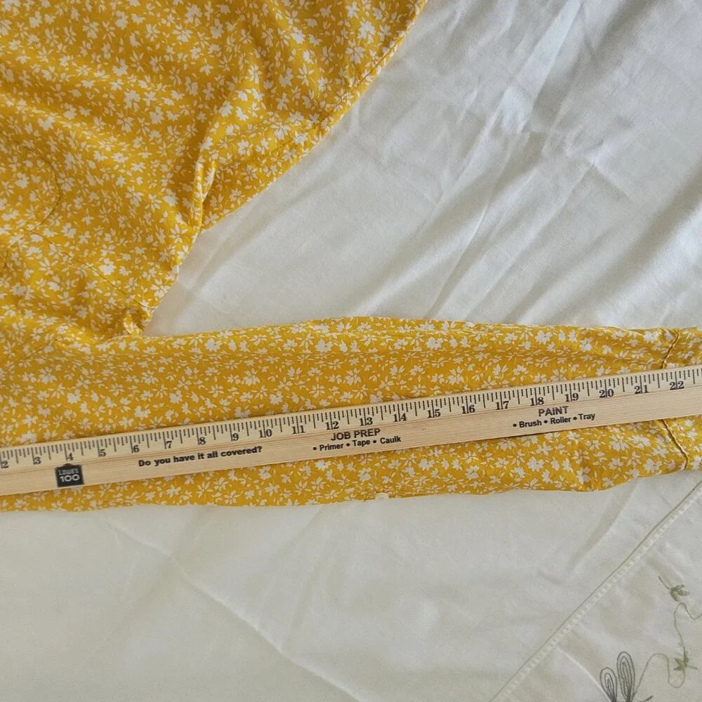 Yellow Floral Womens Button Long Sleeve ShirtSt Johns Bay Size L  NWT - Picture 15 of 15